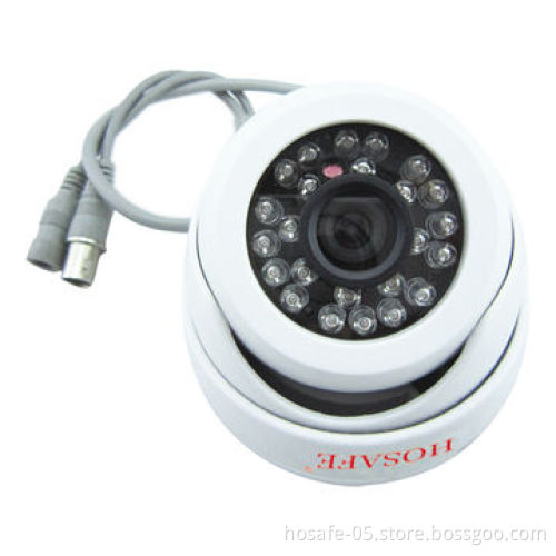Infrared Dome Camera with 24 LEDs, High Resolution, 66ft Night-vision